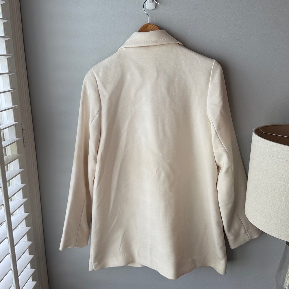 H&M A-line Cream Coat NWT - Picture 9 of 9